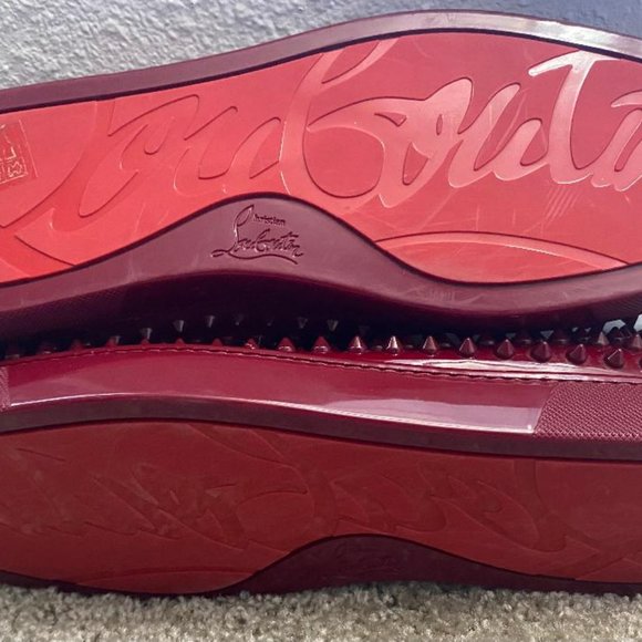 Red Spikes Roller Flats - Picture 3 of 3